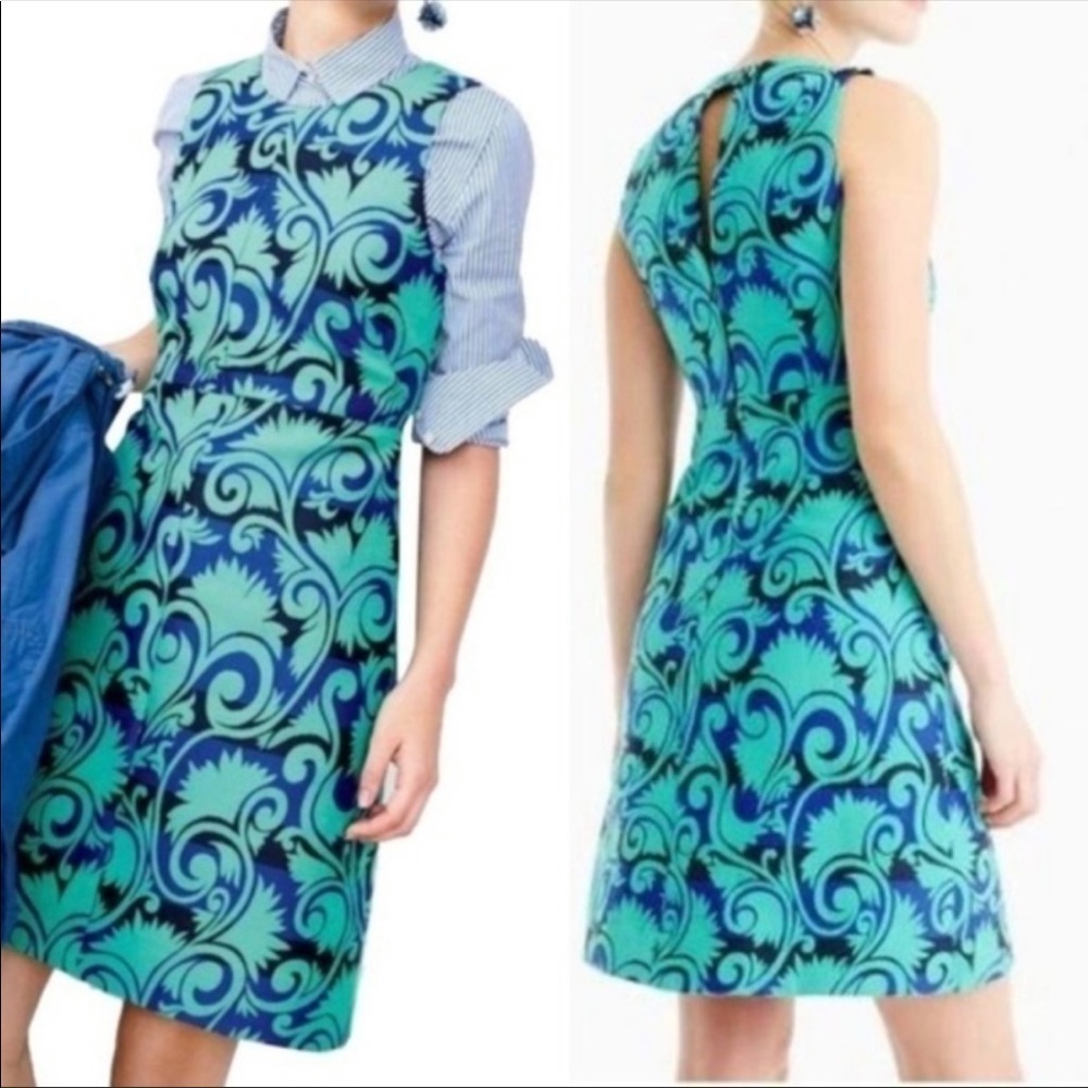 J Crew Vineyard Jacquard A line dress NWT! 6